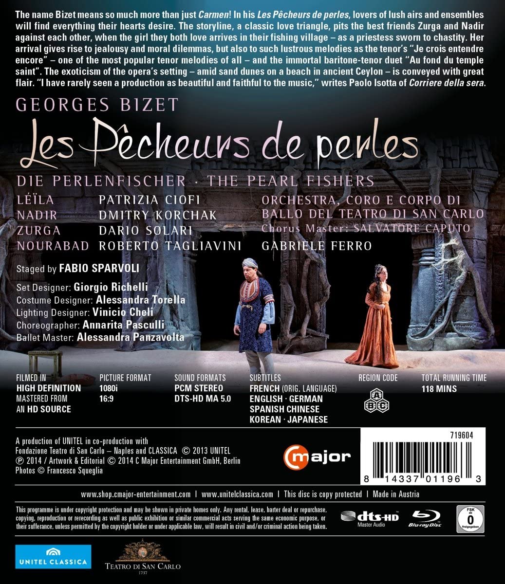 Bizet: Les Pêcheurs de perles – Die Perlenfischer / The Pearl Fishers [Blu-ray] [2016] [Region Free] [Blu-ray]