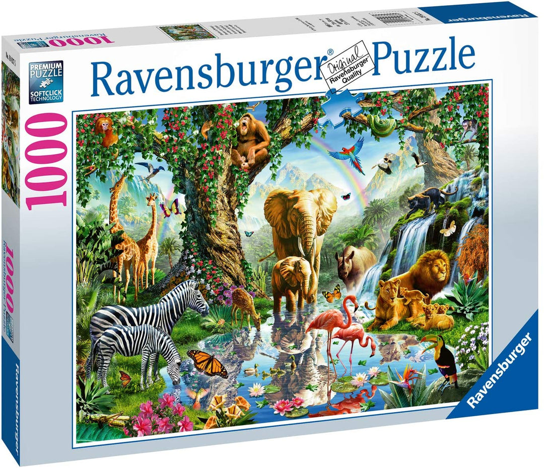 Ravensburger 19837 Abenteuer im Dschungel, 1000-teiliges Puzzle, mehrfarbig