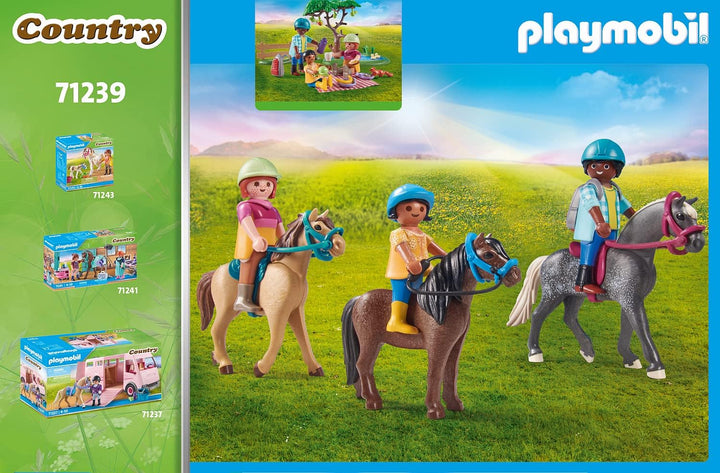 Playmobil 71239 Country Picnic Outing with Horses, pony Farm, Horse Toys, Fun Imaginative Role-Play