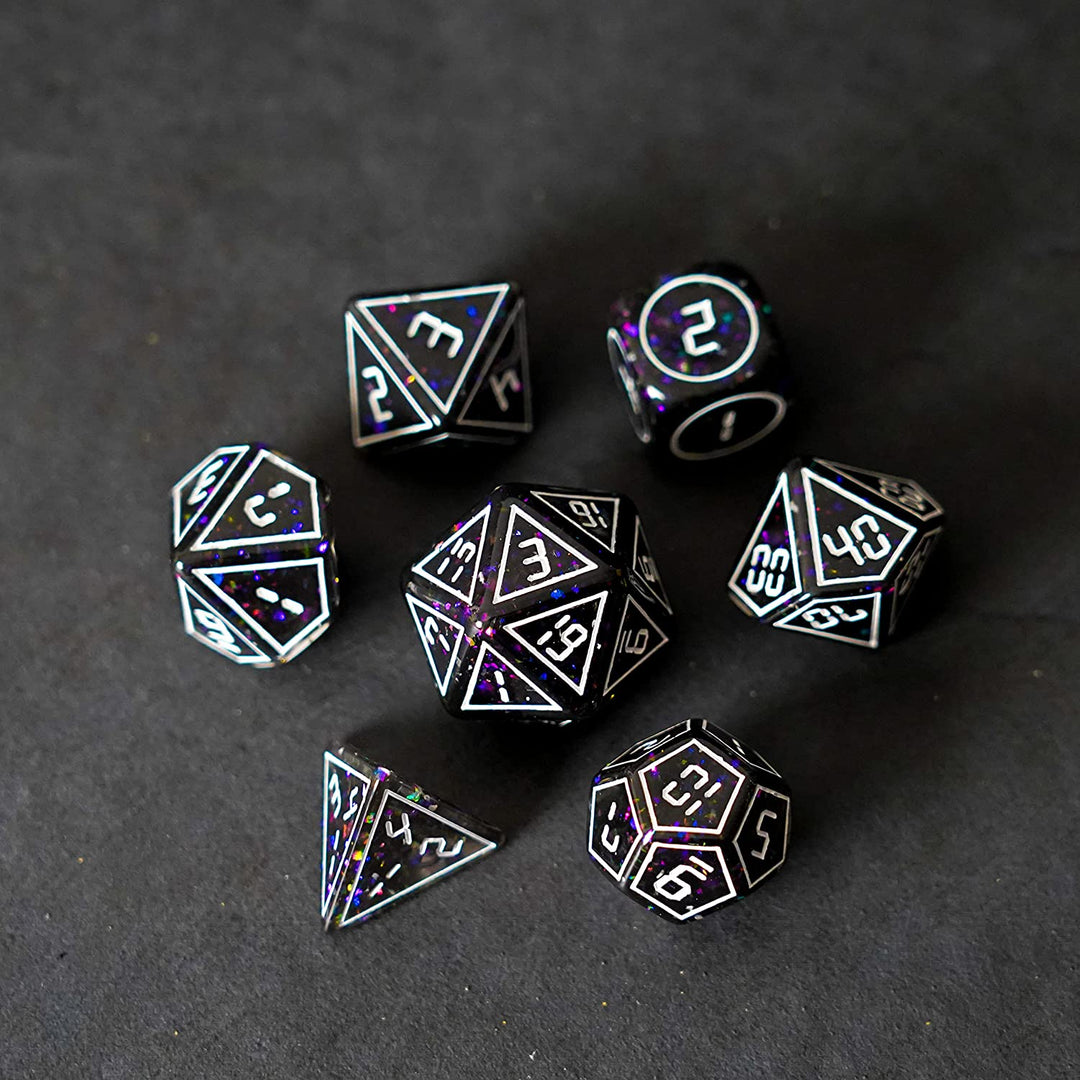 Framed Void 16mm Resin Poly Dice Set