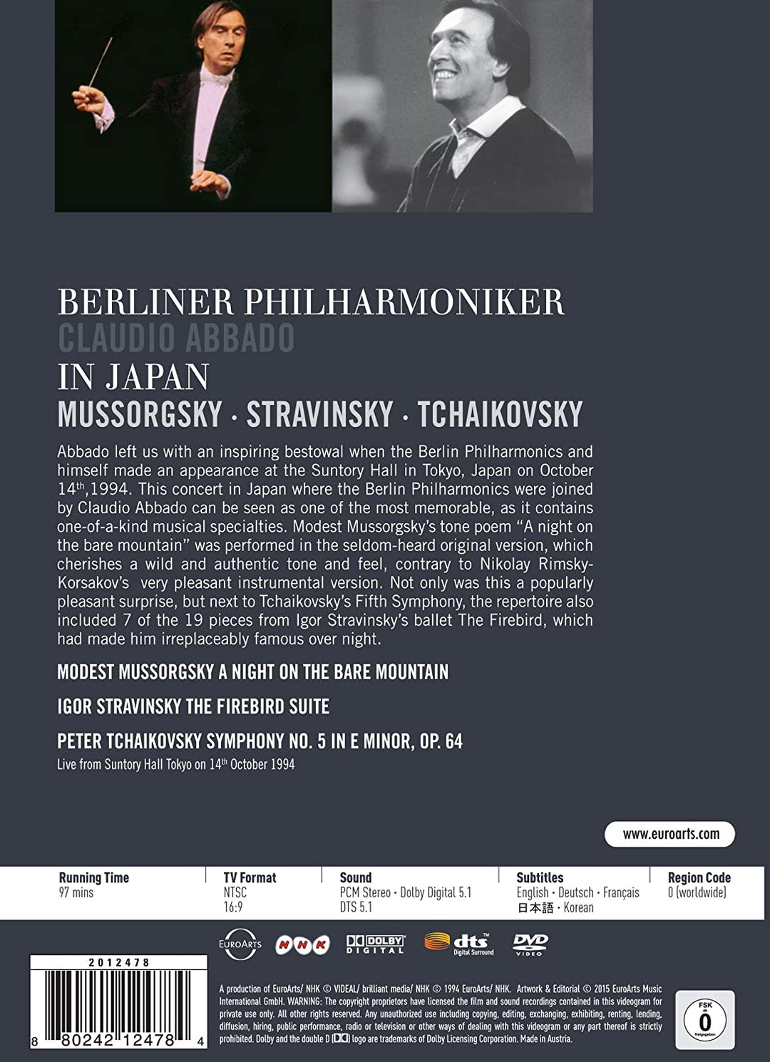 The Berliner Philharmoniker in Tokyo 1994 - Concert at Suntory Hall [2015] [DVD]