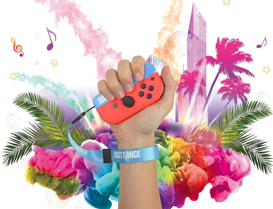 Just Dance 2019 – Griff- und Riemenpaket – ergonomische Komfortgriffe mit Riemen für Nintendo Switch JoyCon Controller – Blau und Lila