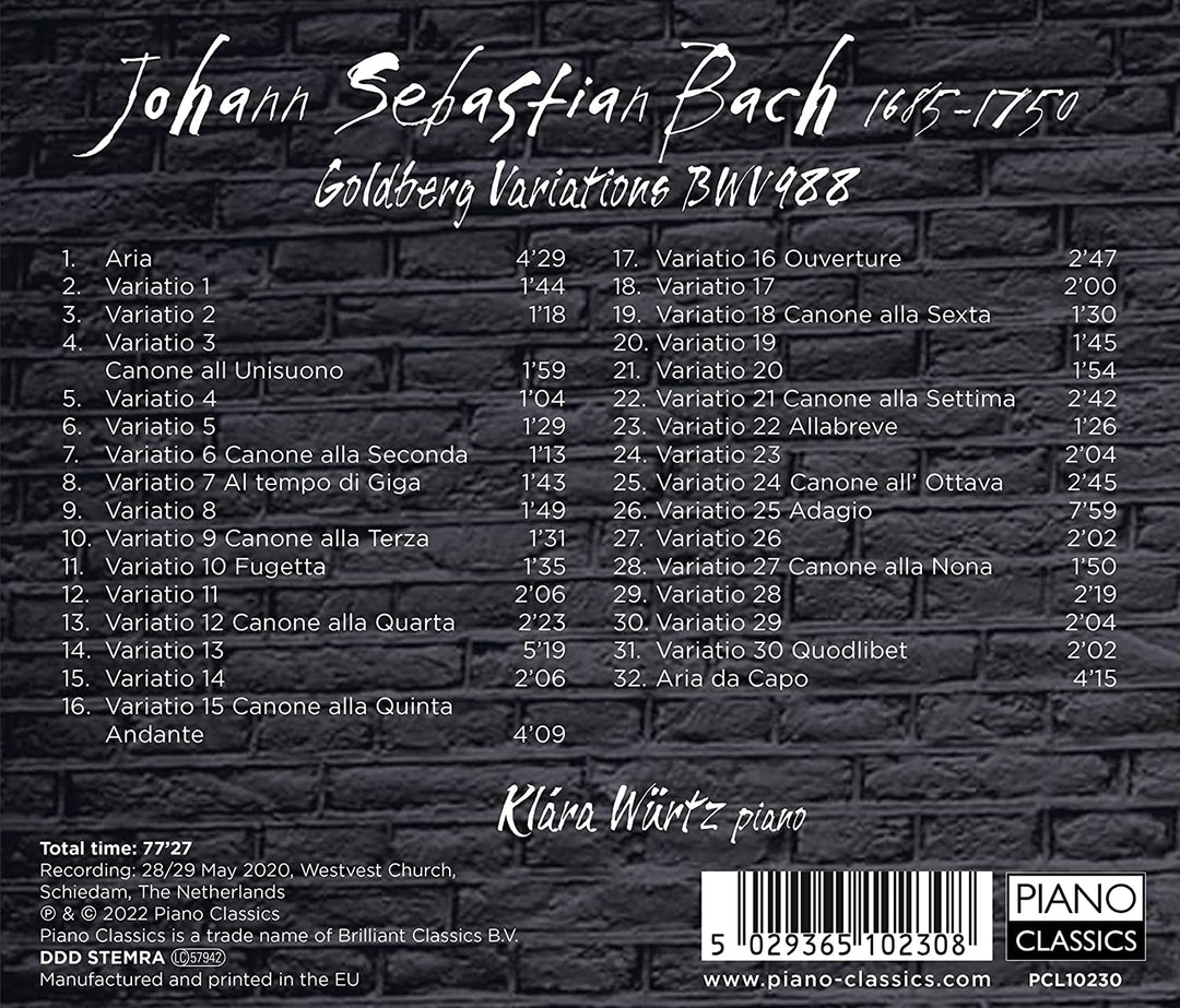 J.S. Bach: Goldberg Variations [Audio CD]