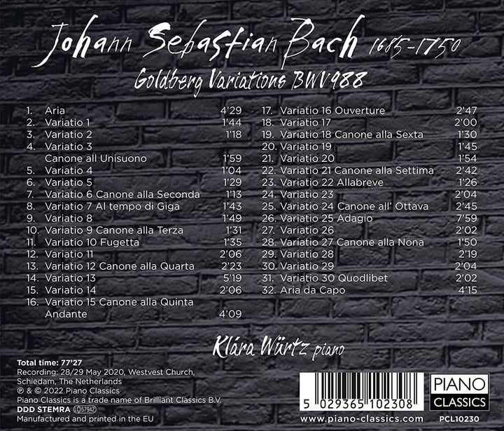 JS Bach: Goldberg-Variationen [Audio-CD]