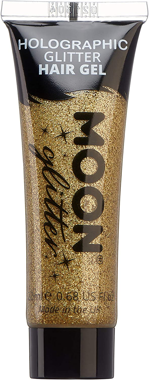 Holografisches Glitzer-Haargel von Moon Glitter – 20 ml – Gold