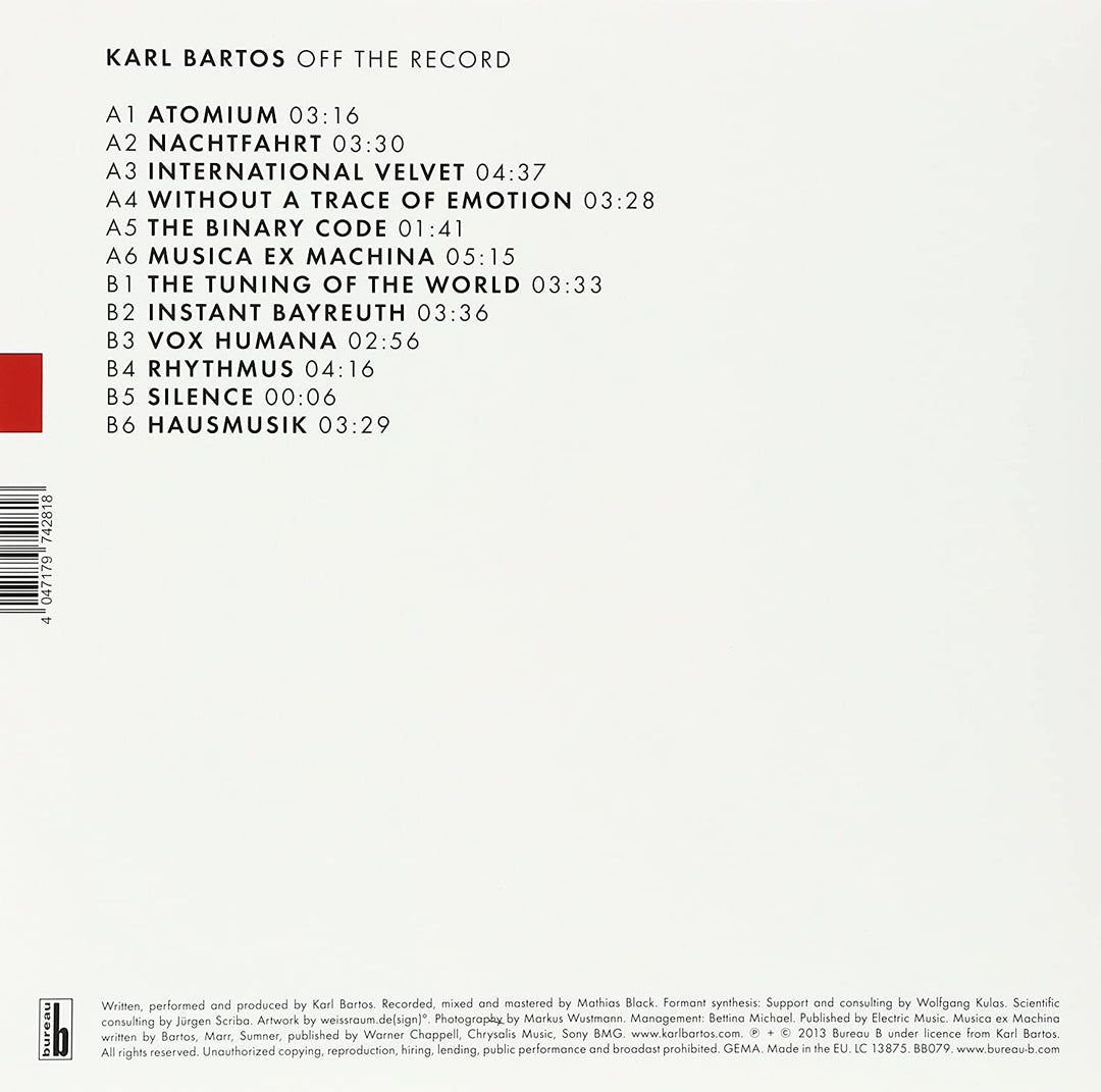 Karl Bartos – Off The Record [VINYL]