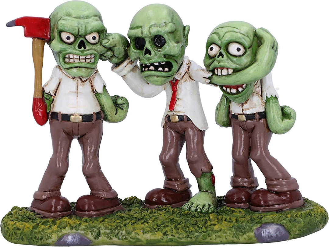 Nemesis Now Three Wise Zombies Horror Undead Creature Figur, Grün, 15,5 cm