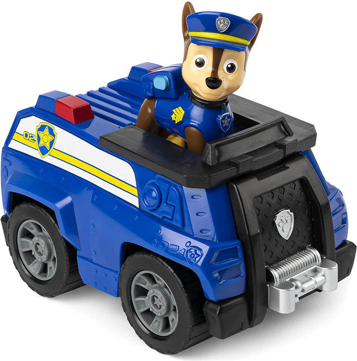 PAW Patrol, Chases Patrouillenkreuzerfahrzeug mit Sammelfigur, für Kinder im Alter