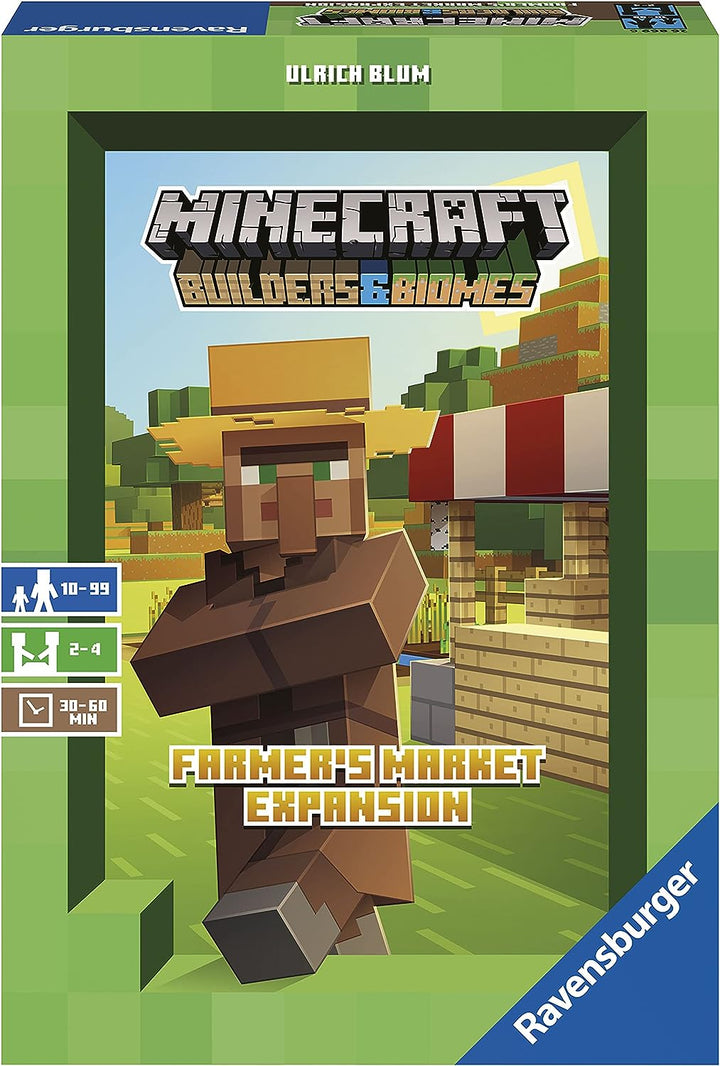 Ravensburger Minecraft Builders &amp; Biomes Farmer's Market Erweiterungspaket – Strategie-Brettspiel für Kinder ab 10 Jahren (Erweiterung)