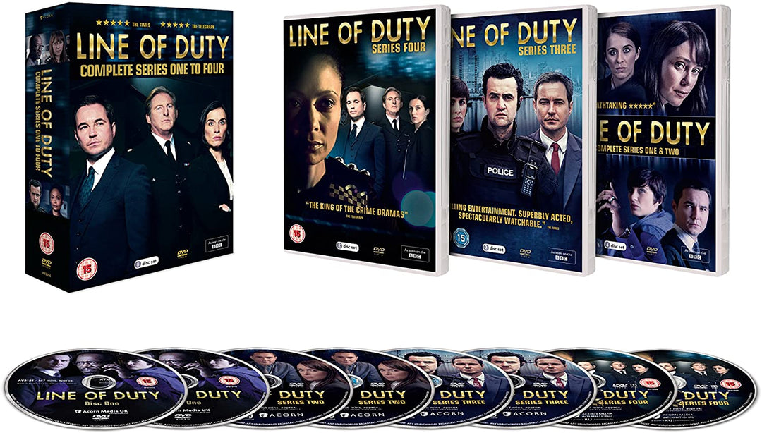 Line of Duty – Serien 1–4 – Drama [DVD]