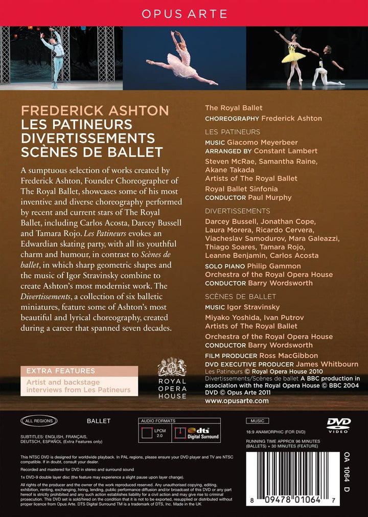 Frederick Ashton: Les Patineurs/ Divertissments/ Scnes De Ballet [2010] [2012] [DVD]