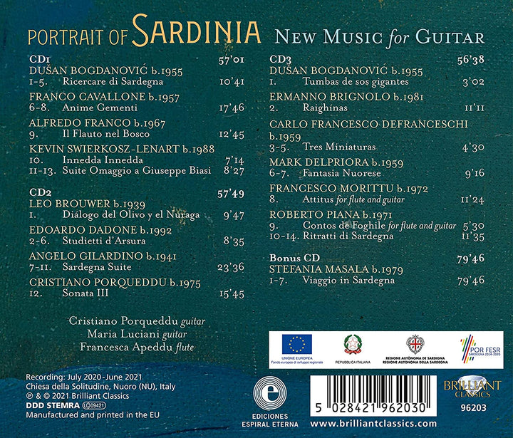 Cristiano Proqueddu – Porträt Sardiniens, Neue Musik für Gitarre [Audio-CD]