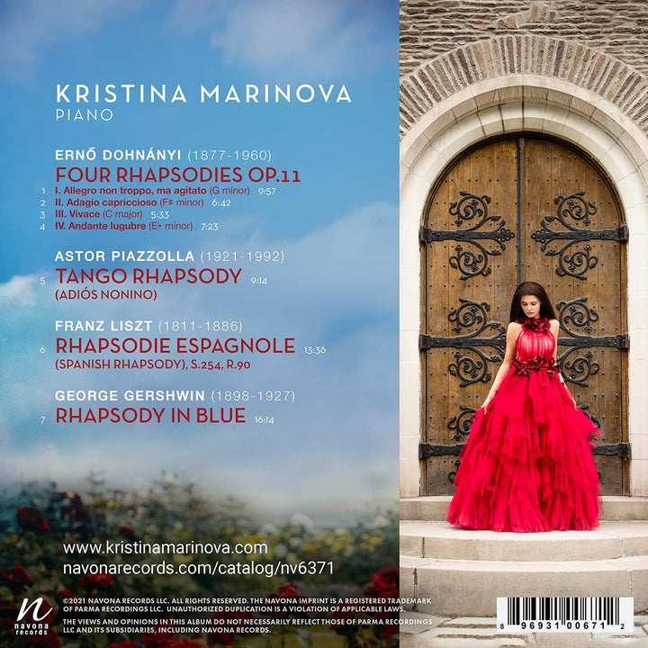 Dohnyani / Marinova - 4 Rhapsodies [Audio CD]