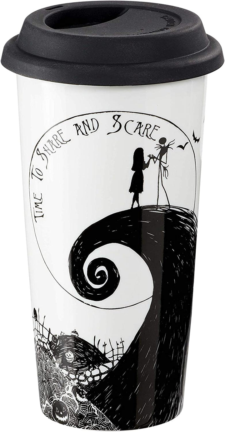 Funko UT-NBC05928 The Nightmare Before Christmas Lidded Mug, Porcelain, Multicolour, 16oz