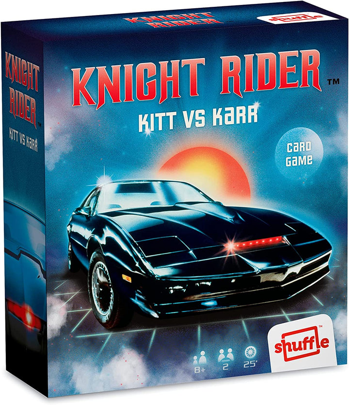 Shuffle-Spiele Retro | Knight Rider Kartenspiel | Bis zu 4 Spieler | Ab 8 Jahren