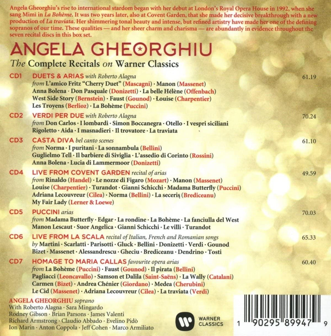 Angela Gheorghiu – The Complete Recitals auf Warner Classics [Audio-CD]