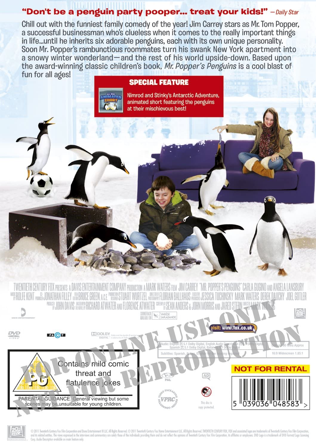 Mr. Poppers Pinguine [2017] – Komödie/Familie [DVD]