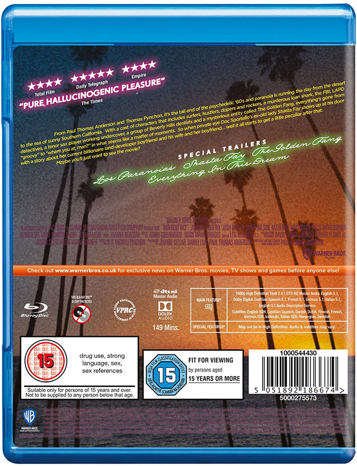 Inherent Vice [2015] [Region Free] – Mystery/Crime [Blu-Ray]