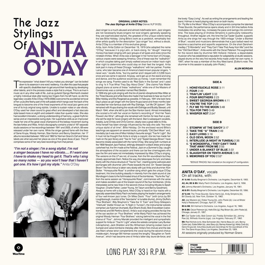 Die Jazz-Stylings von Anita O'Day [Vinyl]