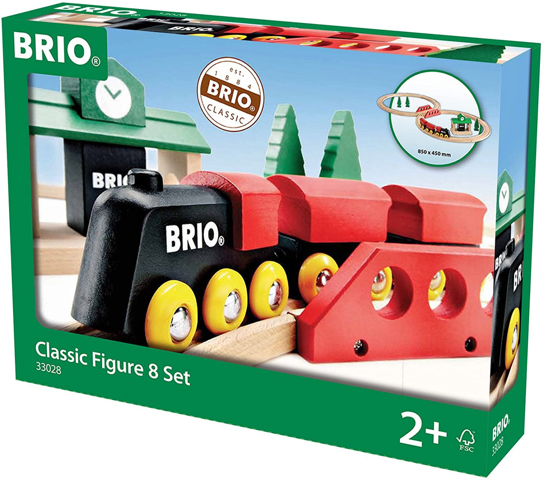 BRIO Classic Figure of 8 Set Train Set Kleinkindspielzeug für Kinder ab 2 Jahren – kompatibel mit allen BRIO Railway Sets und Zubehör