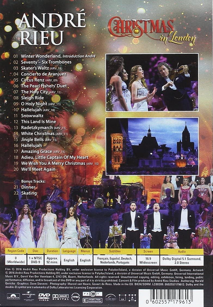 André Rieu: Christmas In London [DVD] [2016] - [DVD]