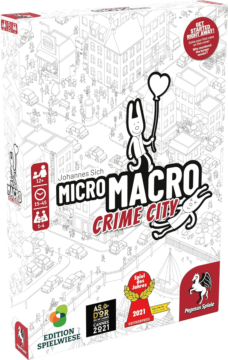 Pegasus Press | MicroMacro: Crime City | Brettspiel | Ab 12 Jahren | 1-4 Spieler | 1
