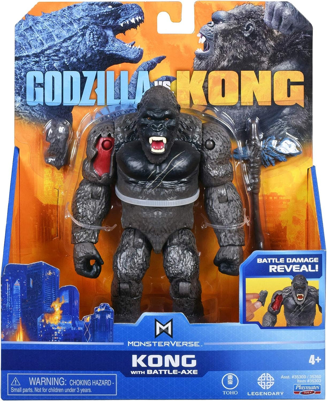 Monsterverse MNG01410 Godzilla vs Kong 6' King Kong with Axe ,Black