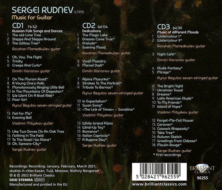 Sergei Rudnov - Rudnev: Musik für Gitarre [Audio-CD]