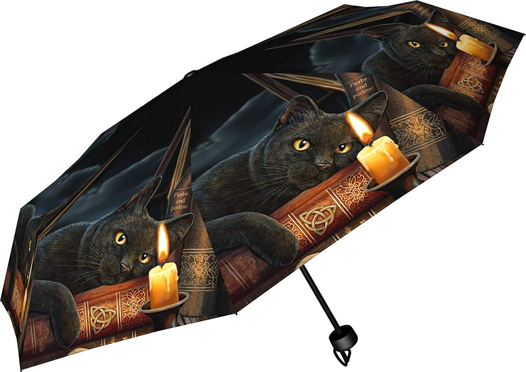 Nemesis Now Witching Hour Lisa Parker Regenschirm 24 cm Schwarz, Kunststoff, Metall, 190T