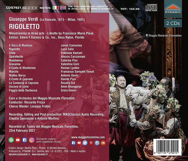 Verdi: Rigoletto [Verschiedenes] [Dynamisch: CDS7921] [Audio-CD]