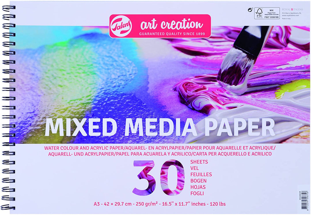 Talens Art Creation Media Paper A3 300 g 30 Feuilles FSC Mix