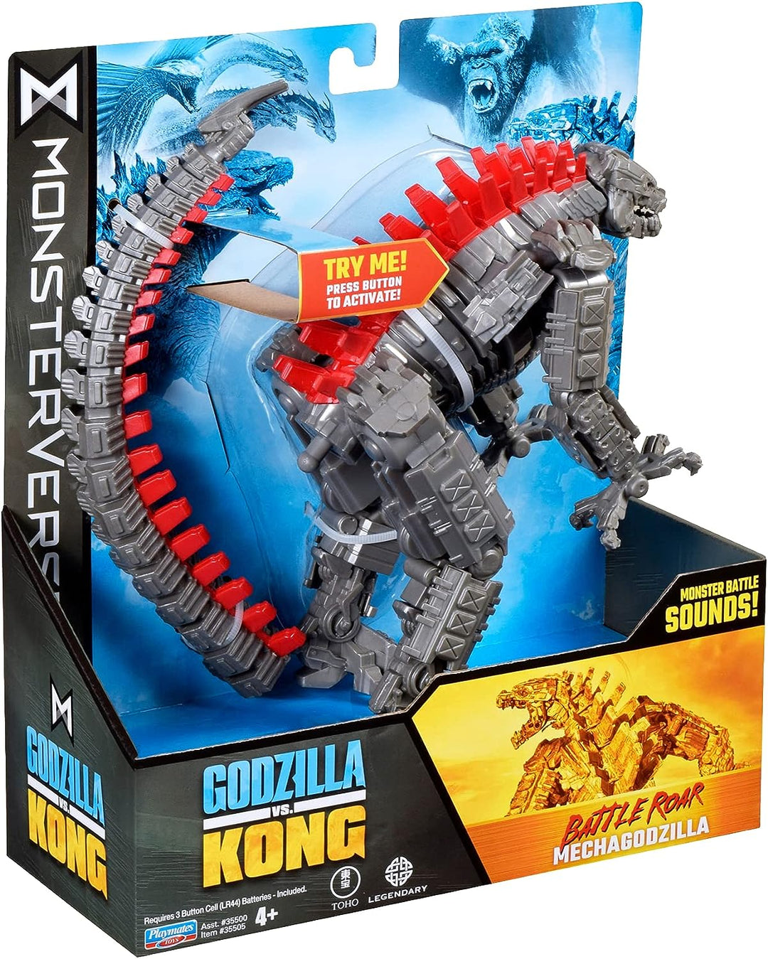 MonsterVerse MNG10000 Godzilla vs. Kong 7' Deluxe-Figuren mit Geräuschen – Schlachtgebrüll