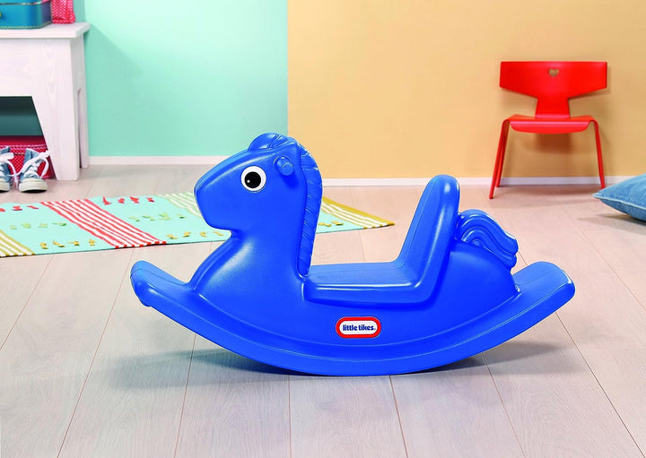 Little Tikes Schaukelpferd. Schaukelspielzeug für Kleinkinder mit leicht zu greifenden Griffen und stabilem Sattel. Langlebiges, stabiles, kindersicheres Spielzeug für drinnen und draußen. Blaues Schaukelpferd für Kinder ab 18 Monaten