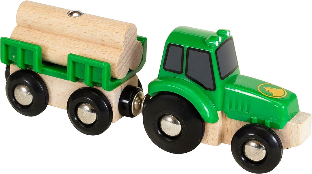 BRIO World – Ackerschlepper mit Ladung für Kinder ab 3 Jahren – kompatibel mit allen BRIO-Eisenbahnsets und Zubehör