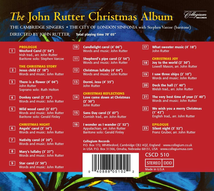 The John Rutter Christmas Album - [Audio CD]