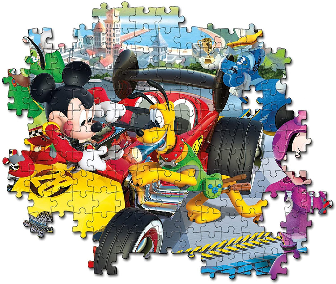 Clementoni - 27984 - Supercolor Puzzle for children- Mickey and the Roadster Racers - 104 Pieces - Disney