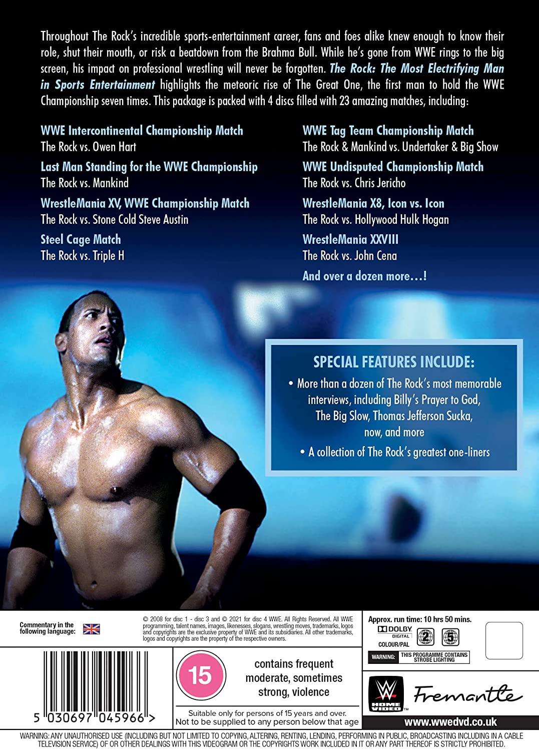 WWE: The Rock – Der elektrisierendste Mann der Sportunterhaltung [2021] [DVD]