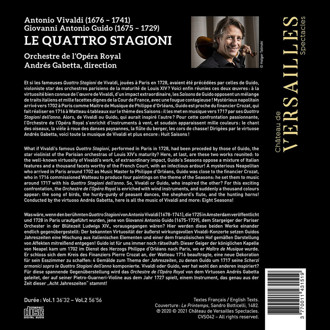 Andrés Gabetta - Vivaldi &amp; Guido: Le quattro stagioni [DVD]