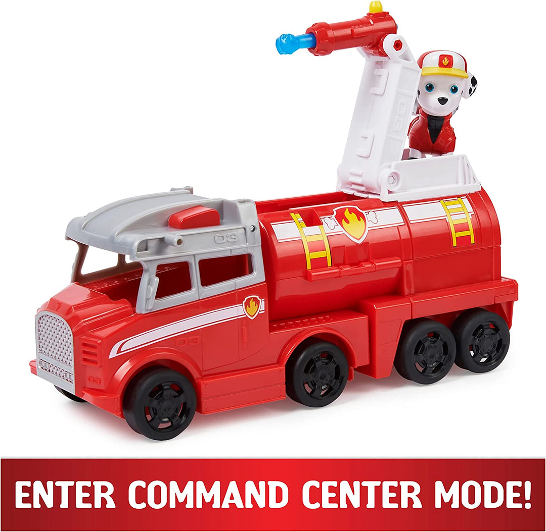 PAW Patrol, Big Truck Pups Marshall, verwandelnder Spielzeug-Truck mit sammelbarer Actionfigur