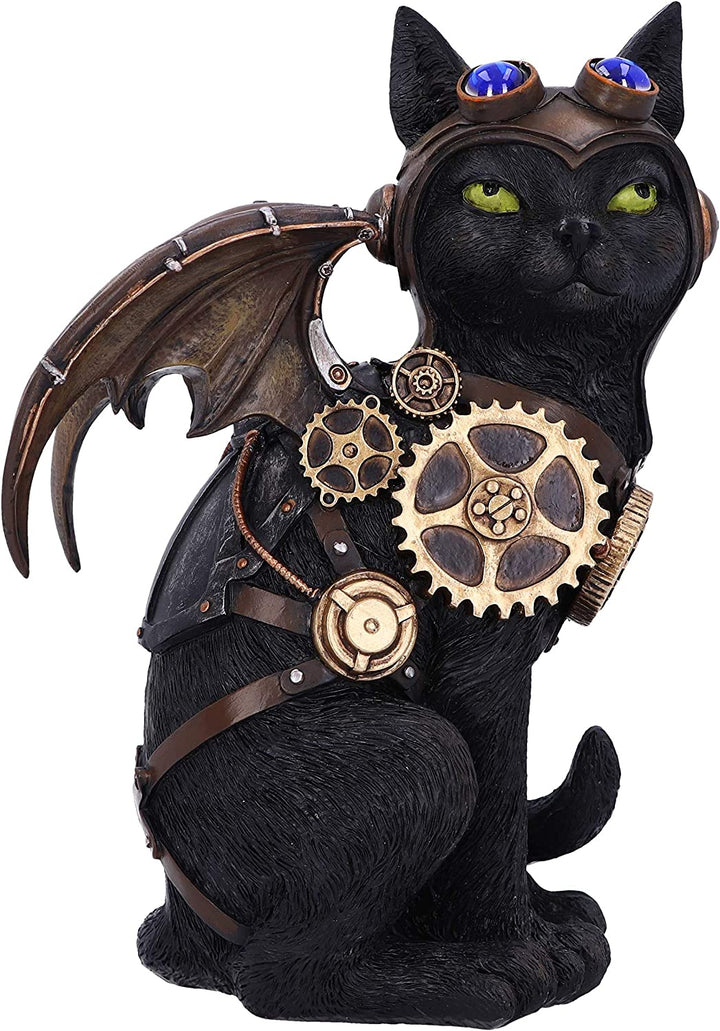 Nemesis Now Feline Flight 22,7 cm Steampunk Black Cat Pilot Figur, D5415T1