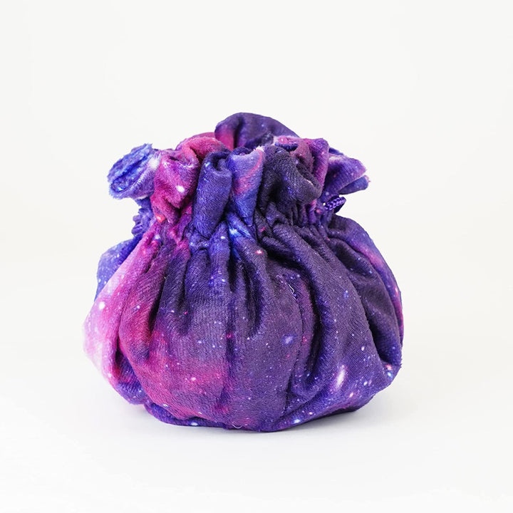 Metallic Dice Games Velvet Compartment Dice Bag with Pockets: Nebula