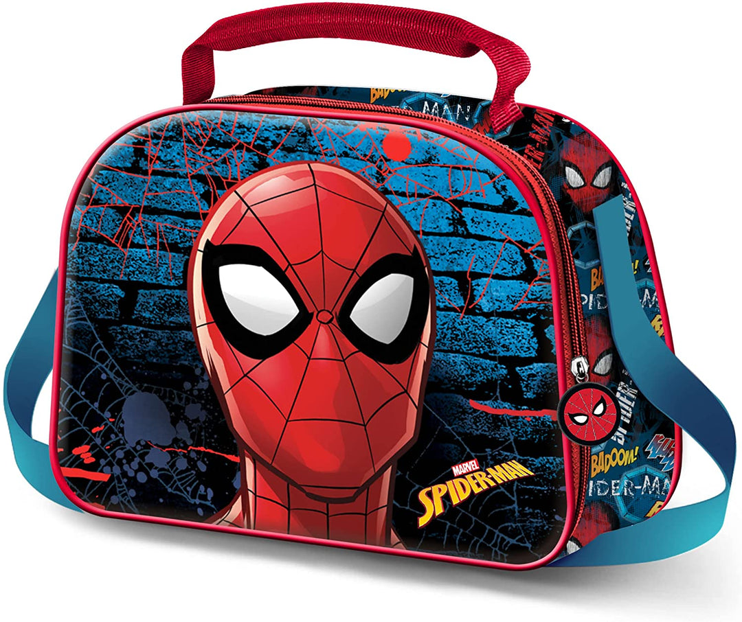 Spiderman Badoom-3D Lunch Bag, Red