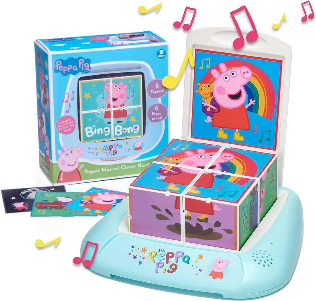 WOW! STUFF Peppa Pig Musikalische Puzzle-Blöcke | Vorschul-Lernspielzeug zum Spielen