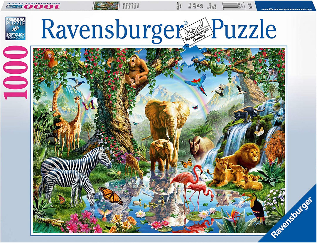 Ravensburger 19837 Abenteuer im Dschungel, 1000-teiliges Puzzle, mehrfarbig