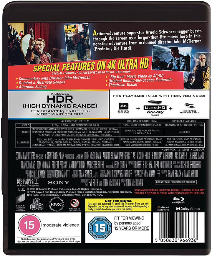 Last Action Hero (2 Discs – UHD &amp; BD) – Action/Komödie [Blu-ray]