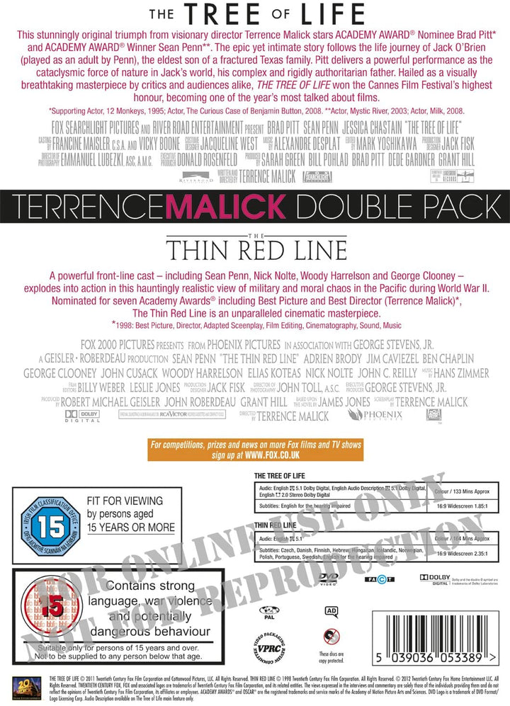 Der Baum des Lebens/The Thin Red Line Doppelpack [1998] – Drama [DVD]