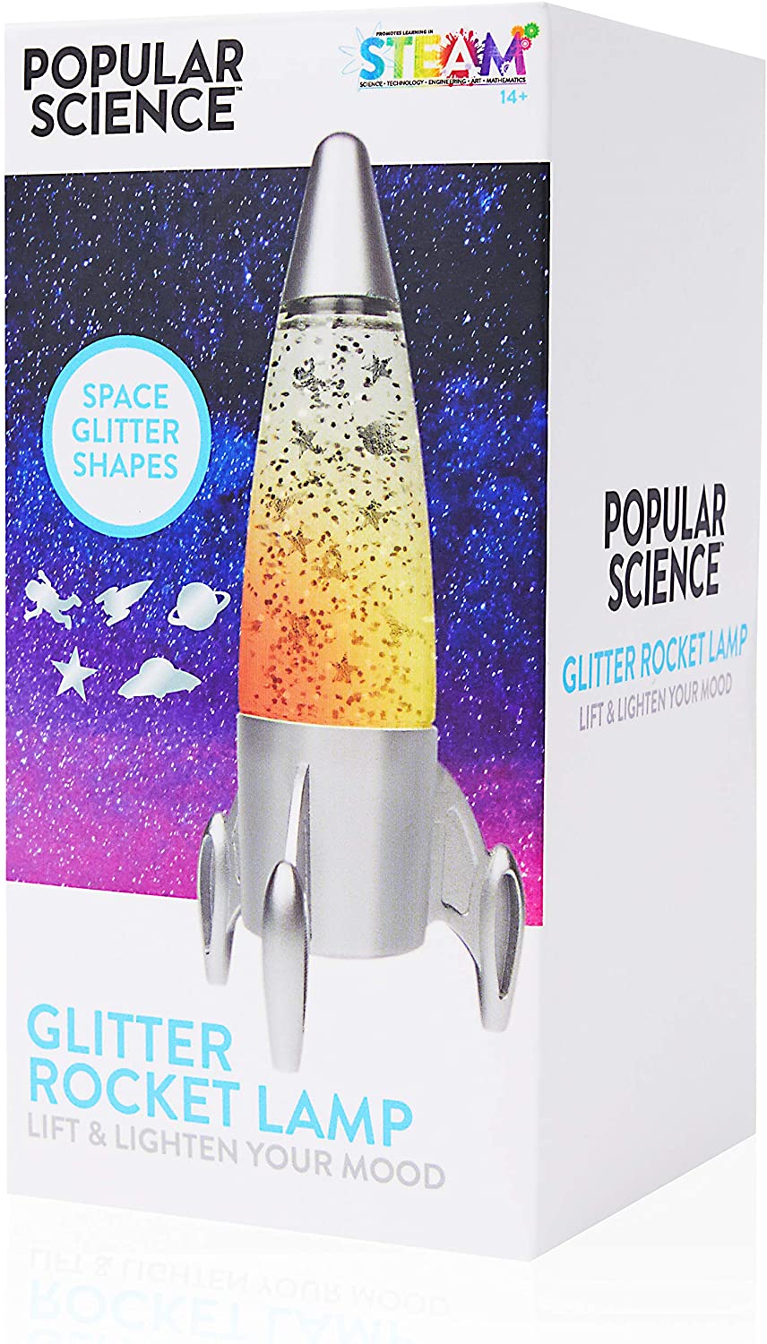 POPULAR SCIENCE Mini-Raketen-Glitzerlampe | MINT-Spielzeug und Geschenke für die Bildung F