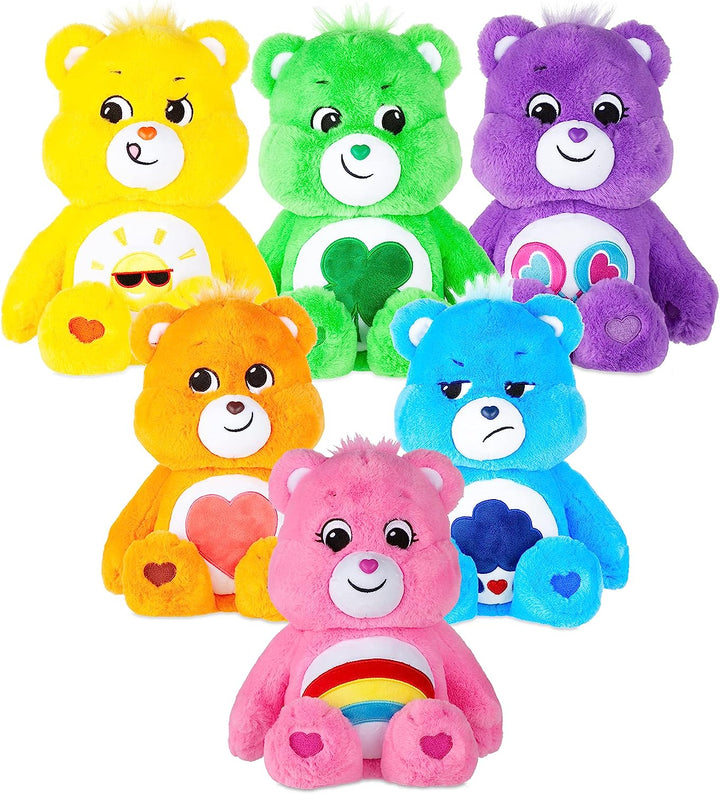 Care Bears 22063 14 Zoll mittelgroßer Plüsch-Share-Bär, süßes Plüschtier zum Sammeln, Kuscheltiere für Kinder, Stofftiere für Mädchen und Jungen, süße Teddys, geeignet für Mädchen und Jungen ab 4 Jahren