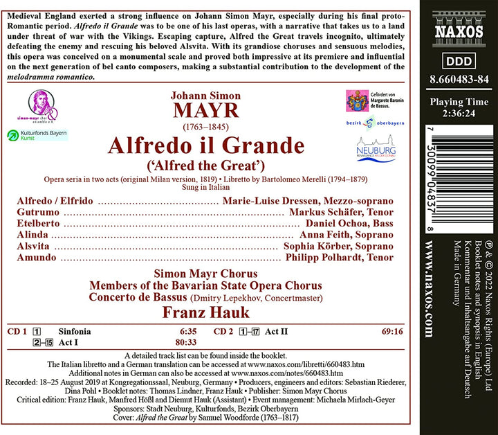 Mayr: Alfredo Il Grande [Verschiedene] [Naxos: 8660483-84] [DVD]