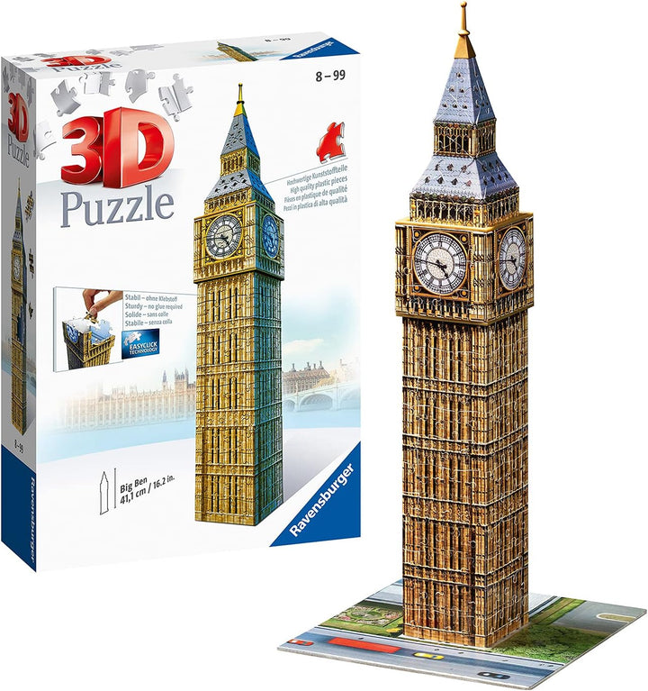 Ravensburger Big Ben 3D-Puzzle für Erwachsene und Kinder ab 8 Jahren – 216 Teile